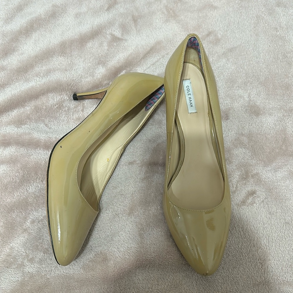 Cole Haan Nude Patent Heels